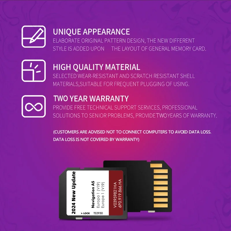 Карта для Seat AS V19 Sat Nav 32 ГБ Европа 2024 навигации Leon Car SD-карта V 03959821 HA / 6P 0919866