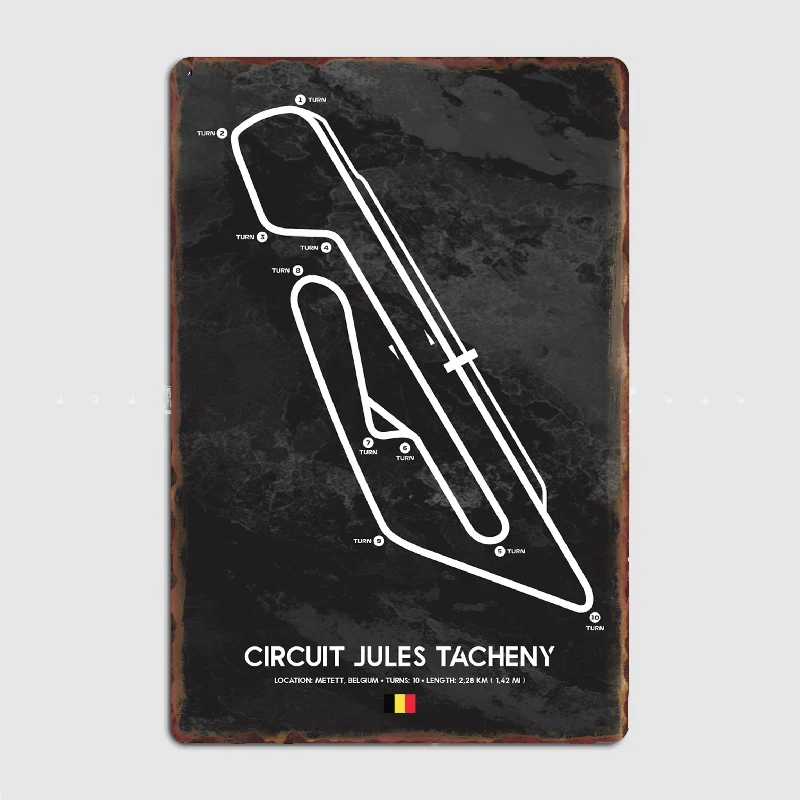 

Circuit Jules Tacheny GP Metal Plaque Poster Club Custom Wall Decor Club Bar Tin Sign Poster
