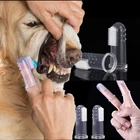 Новая Резиновая зубная щетка для питомцев, игрушки для собак, силиконовая перчатка для защиты окружающей среды для собак и кошек, чистые зубы, товары для питомцев
