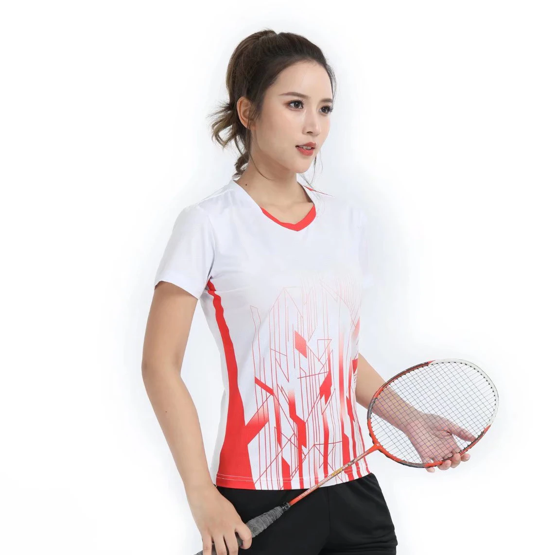 Badminton Suit Short-Sleeved Sportswear Spring Summer Autumn Short T Shirt Competition Quick-Drying Table Tennis Clothing