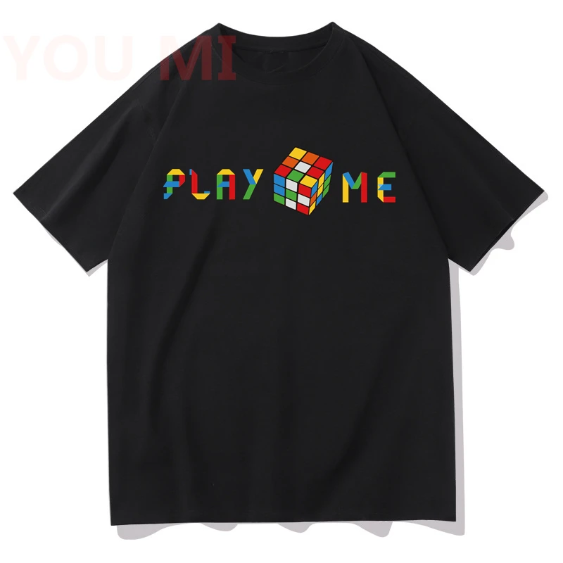 

Rubix rubiks резиновый куб подарок для детей футболка для фитнеса классические Топы И Футболки хлопковые мужские повседневные