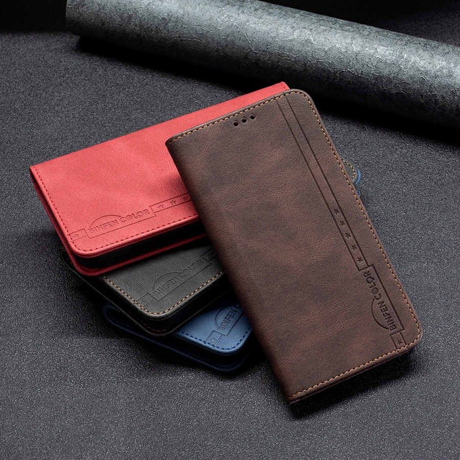 Wallet Anti-theft Brush Leather Case For Xiaomi Redmi 10 9 9A 9C 9T Note 10/10S/10T/10 Pro/9 Pro Xiaomi 12 11T Poco X3 Pro/F3/M3