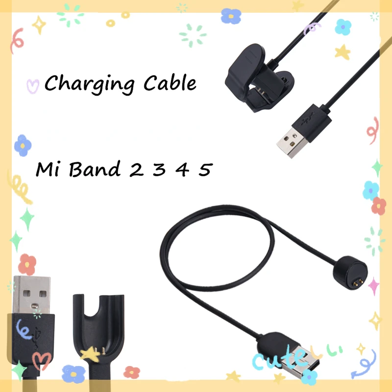 

Wire For Xiaomi Mi Band 5 4 3 2 Smart Wristband bracelet For Mi band 5 Charging cable Miband 4 3 USB Charger Cable