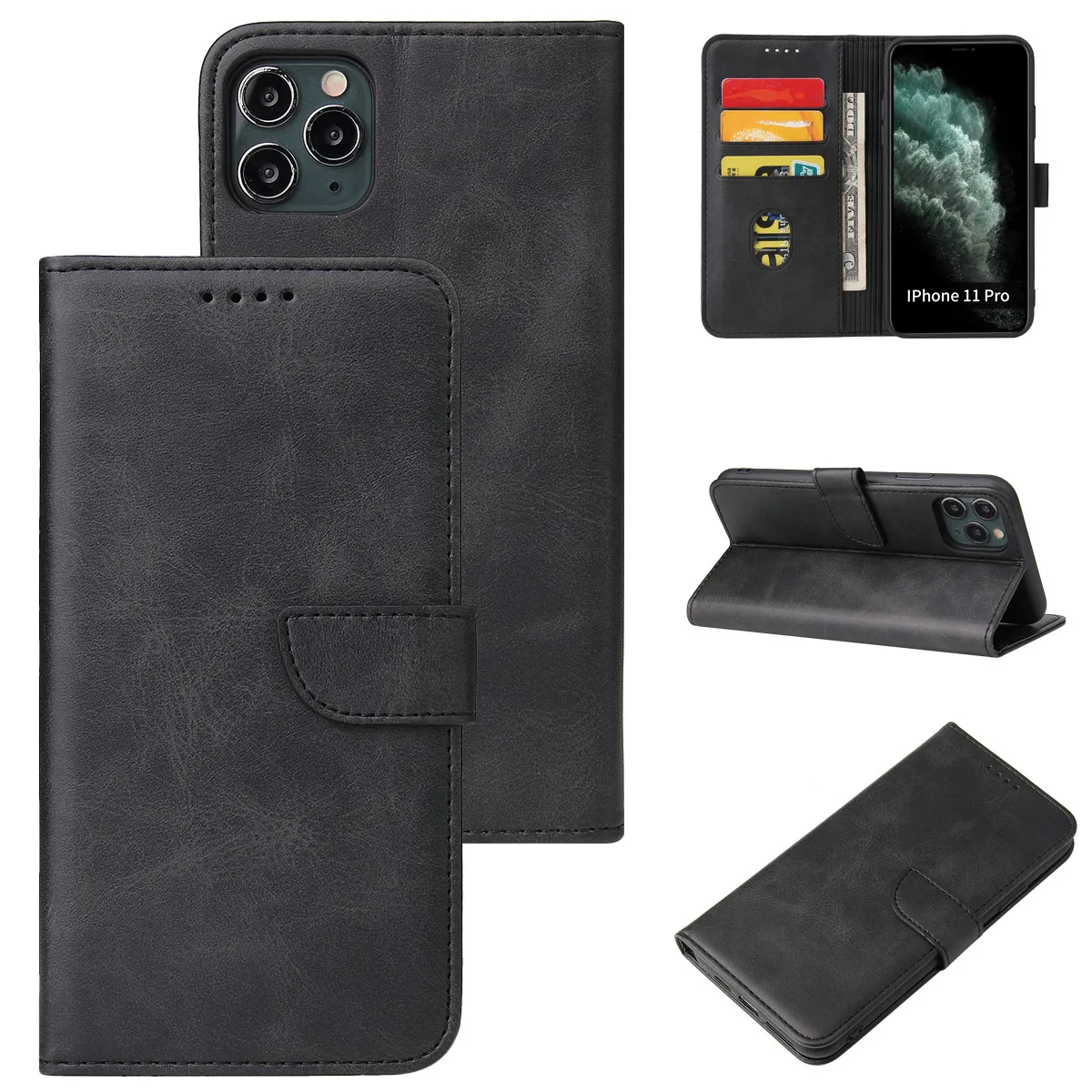 

Wallet Leather Sheepskin Card Slots Case For iPhone11 11Pro 11promax 12 12Pro 12mini 12promax 13 13Pro 13mini 14 14plus 14Promax