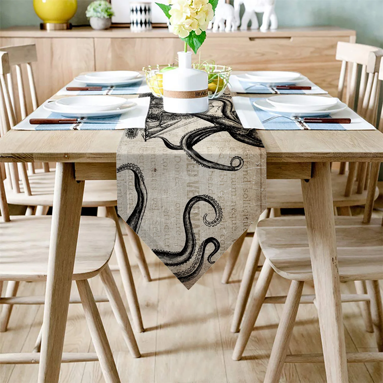Настольная дорожка s современные газетные скатерти с осьминогом вечерние