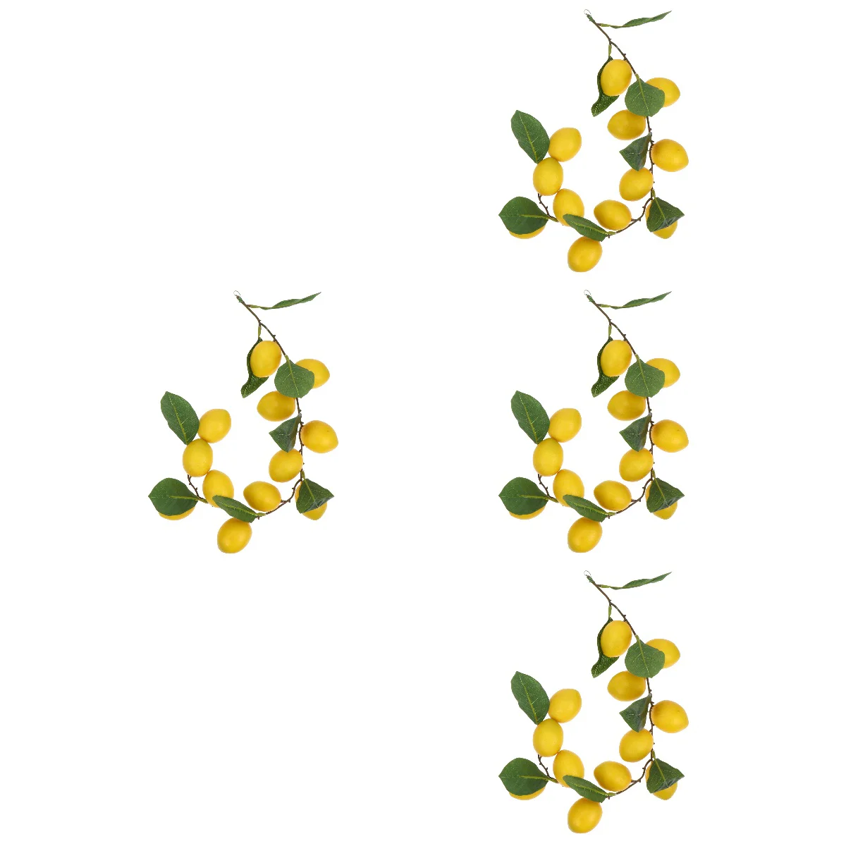 

4 Pcs Simulation Lemon Rattan Decor Hanging Decoration Model Artificial Plastic Fruit Prop Wall Ornament