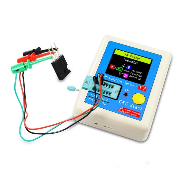 

T7 New Transistor Tester TFT Diode Triode Capacitance Meter LCR ESR Meter NPN PNP MOSFET IR Tester Multimeter