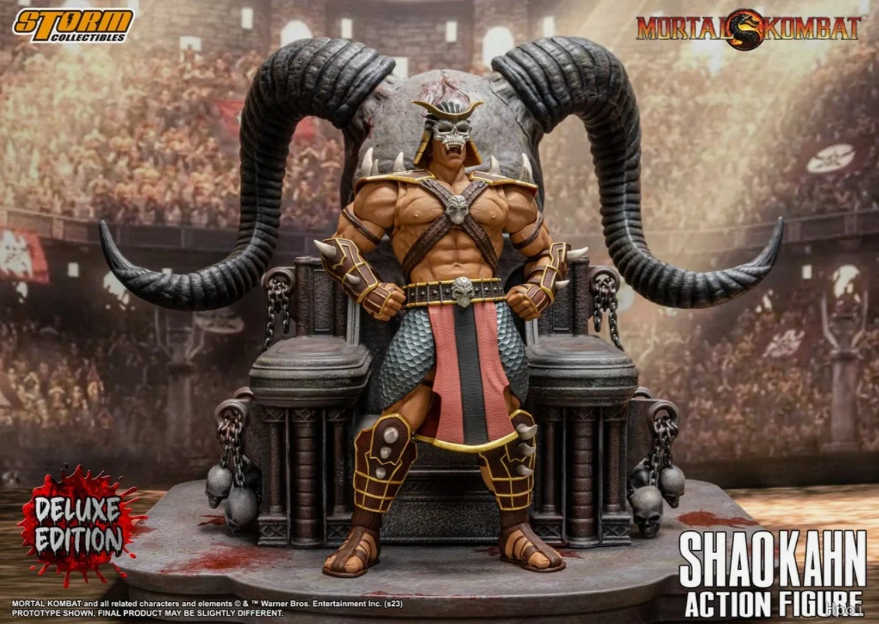 Фото 【UA】Новая фигурка Шао Кана из Mortal Kombat, масштаб 1/12, коллекционная модель, игрушка, подарок №2