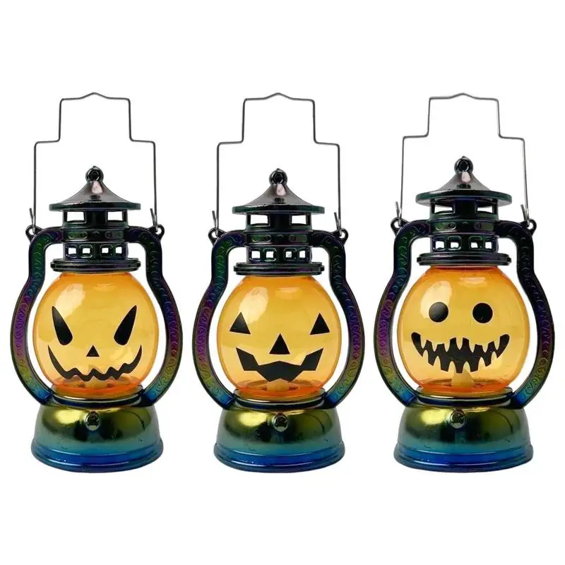 

Pumpkin Lights Halloween Lights Led Battery Powered Waterproof Handheld Pony Light Vintage Portable Oil Lamp Atmosphere decorate
