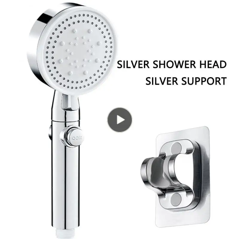 

Home Showerhead Water Saving One-key Stop Bath Faucets Shower Head Bathroom Accessories Shower Mixer Adjustable High Pressure