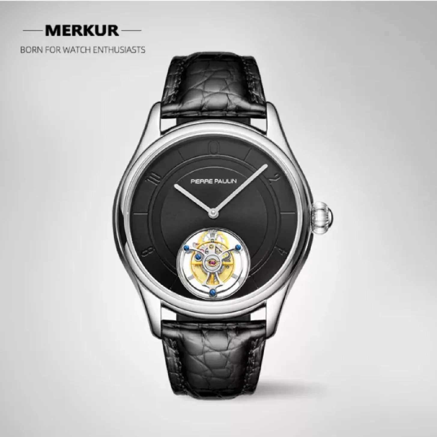 

Flying Tourbillon PIERRE PAULIN Genuine Mechanical Hand Wind Dress Luxury Mens Watch Seagull Complicated Luxury Watch for Men