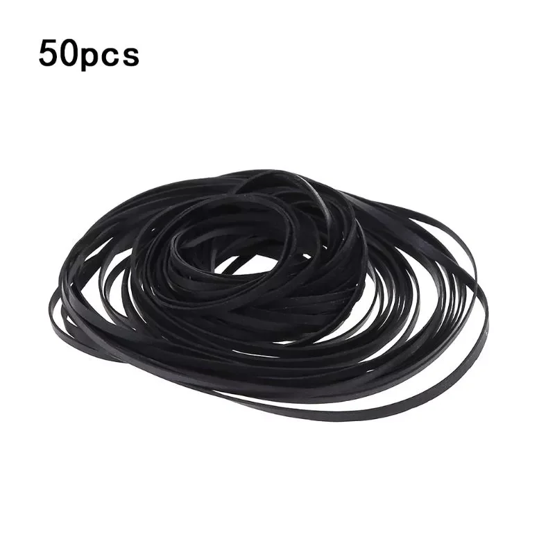 

50PCS 40-135MM Universal Mix Cassette Tape Machine Belts Assorted Common Flat Rubber Belt for Recorders Walkman CD DVD Drive