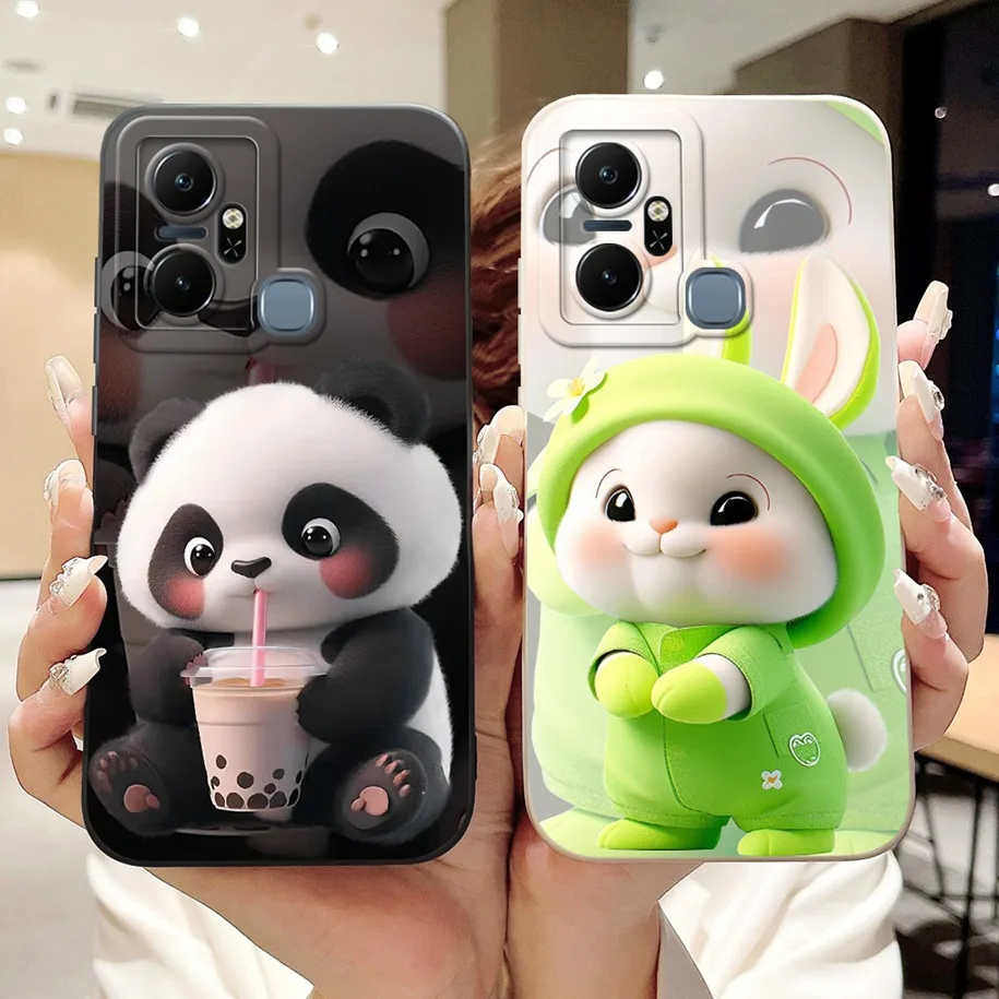 Чехол для Infinix Smart 6 Plus X6823C Lovely Panda Rabbit противоударный чехол HD Smart6 X6511B X6512 чехлы