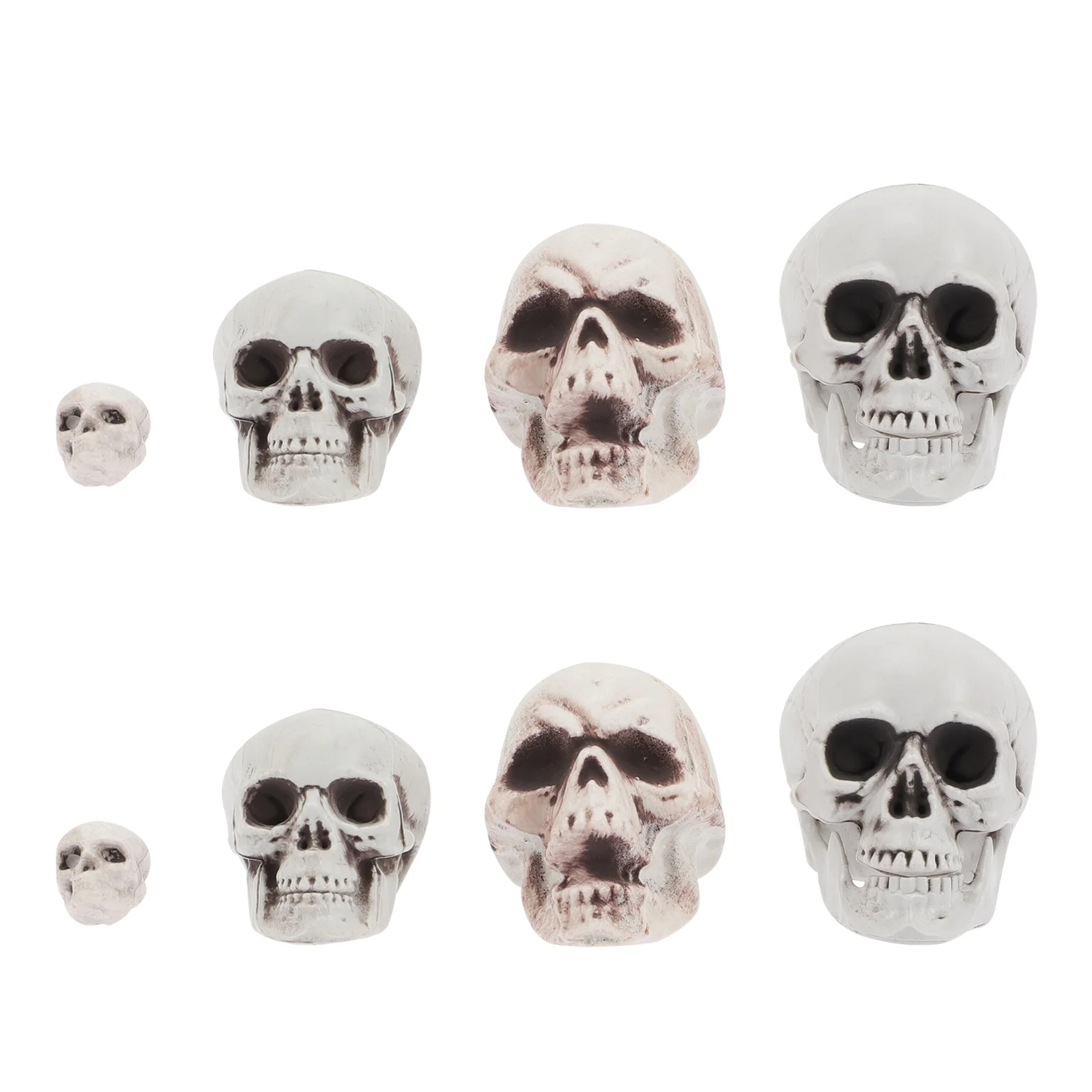 

8 Pcs Halloween Decor Human Head Model Ornaments Small Realistic Prop Lifelike