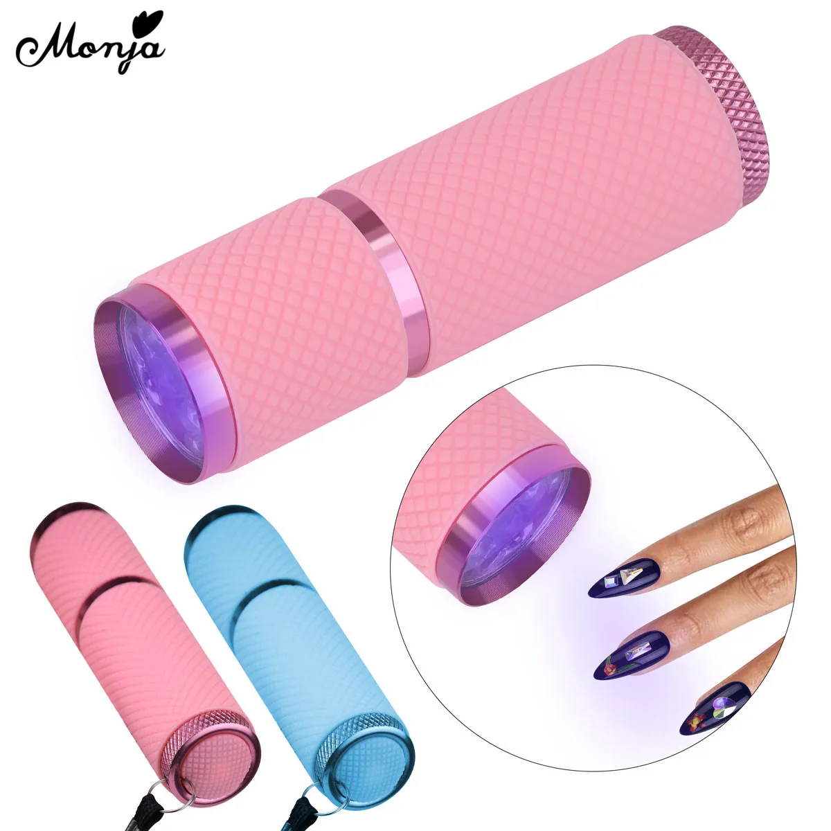 Мини-УФ-лампы для дизайна ногтей Monja 9 светодиодных ламп портативный фонарь