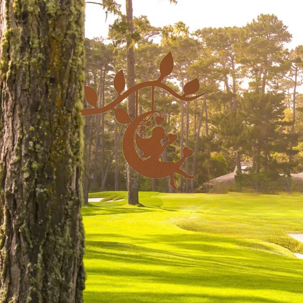 Эльфийские Качели На Ветке Стальной Силуэт Гипсовая Настенная Художественная