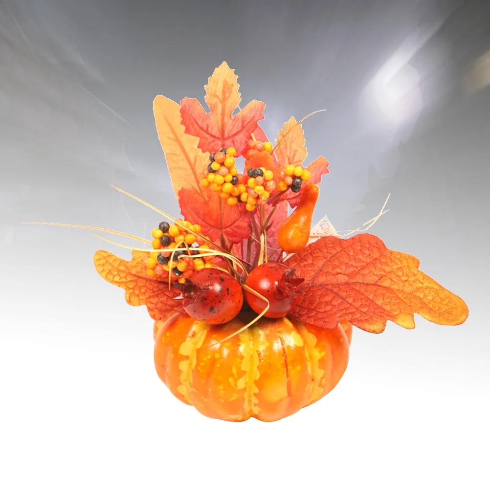 

Pumpkin Pumpkins Artificial Decorharvest Thanksgiving Fall Decoration Autumn Decorations Table Maple Fake Flower Ornament