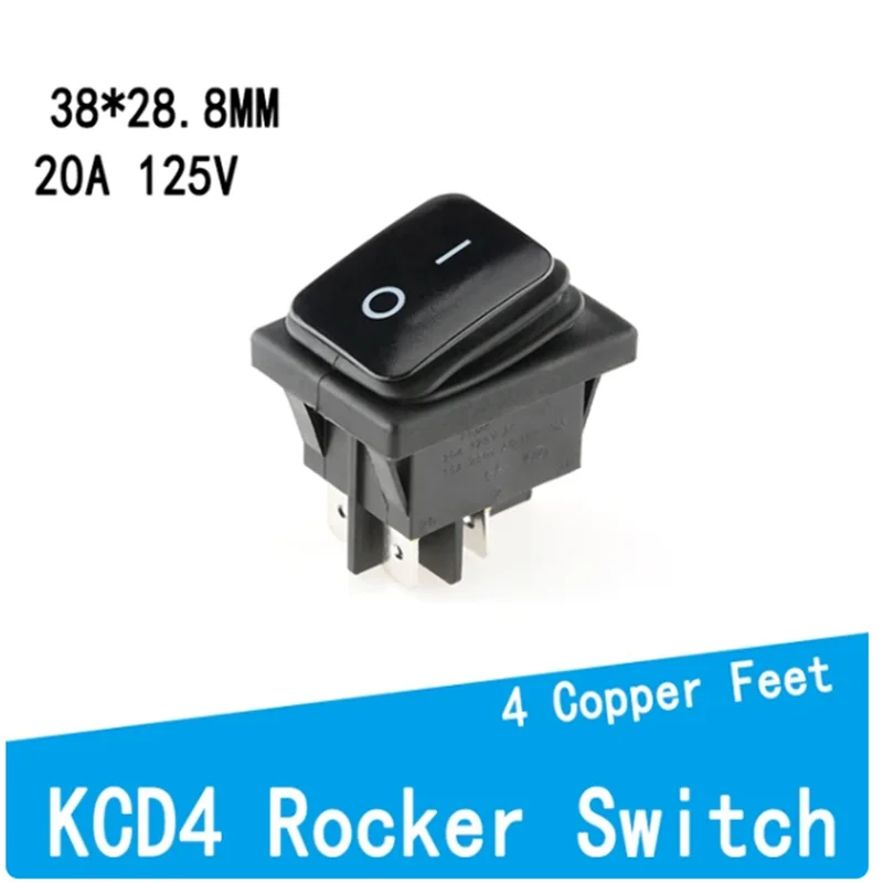 

KCD4 KCD2 ON-OFF ON-OFF-0N 4/6-контактный сверхмощный герметичный водонепроницаемый автоматический лодочный морской кулисный переключатель со светодиодным тумблером