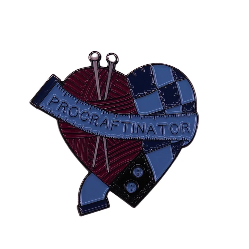 

Procrastination Enamel Pin Braided Yarn Badge Brooch for Jeweley Accessory