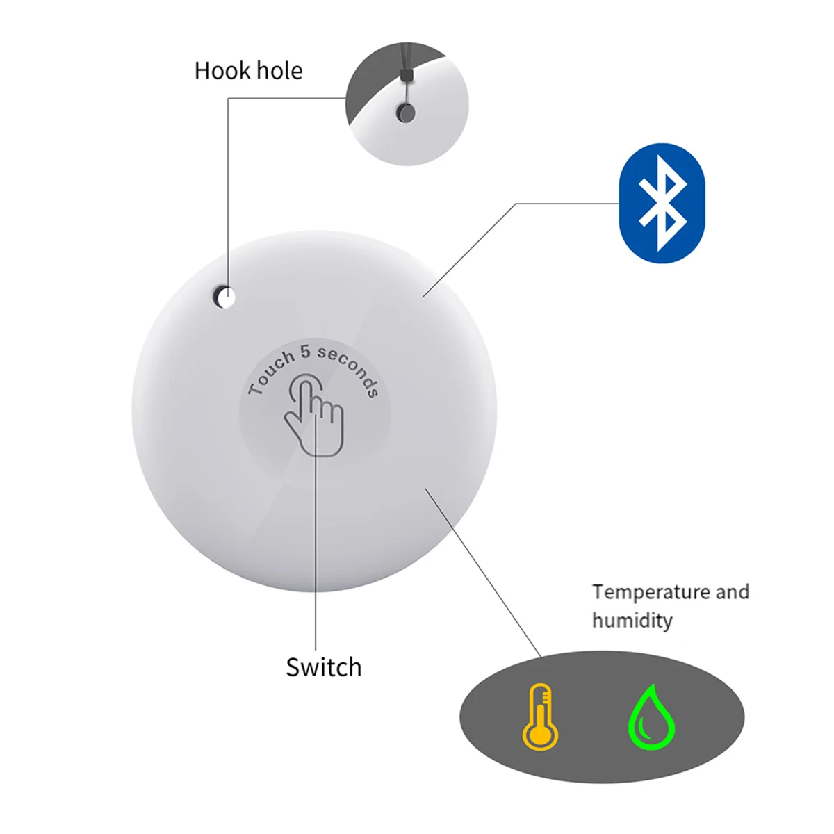 Умный Измеритель температуры и влажности Tuya Bluetooth PT216B внутренний наружный