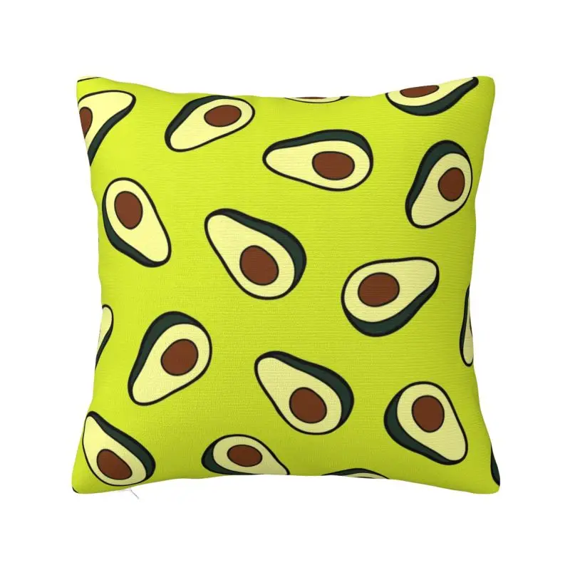 

Modern Cute Avocado Fruit Pattern Green Sofa Cushion Cover Velvet Pillow Case Living Room Decoration