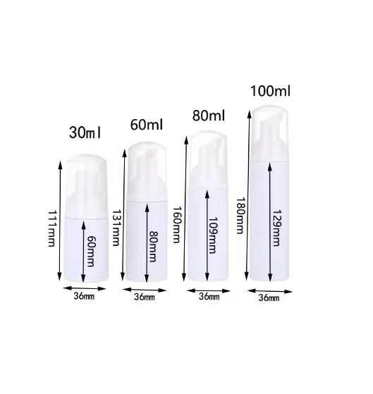 20 шт. 30 мл-100 мл прессованная бутылка для пены макияжа скраб быстрой
