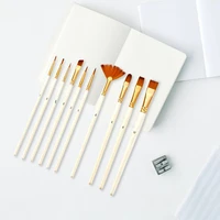 10pcs paint brushes universal anti deform reusable for children drawing brushes oil paintbrushes