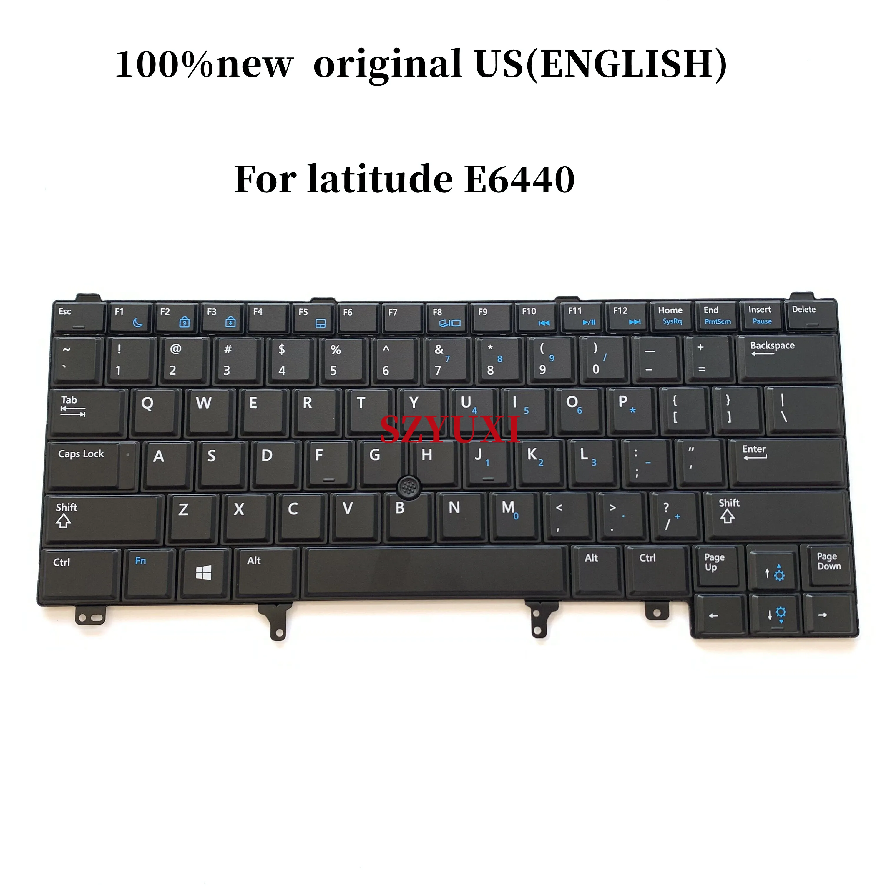 

100%New Original US English For Dell latitude E6440 laptop keyboard with pointer 0NVW27 NVW27 NSK-DV4UC