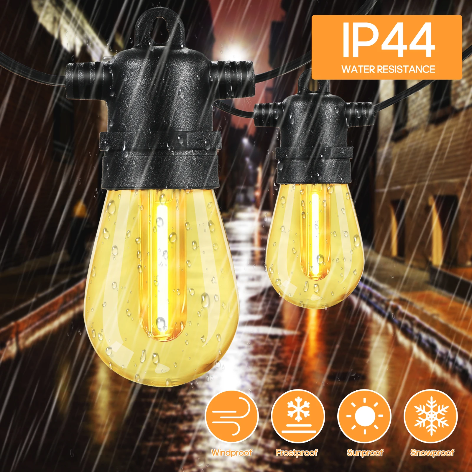 

Светодиодная Водонепроницаемая уличная гирлянда на солнечной батарее, праздничная лампа для украшения сада, свадьбы, Рождества