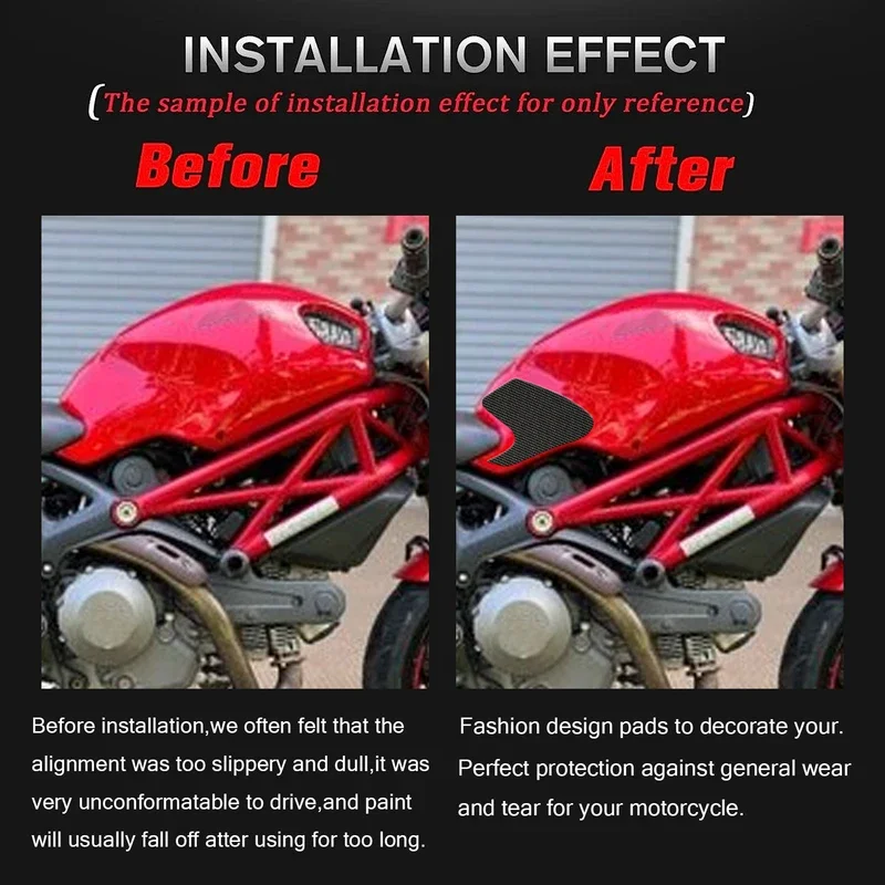 do Ducati Monster 1100 1100S 796 795 696 przez cały rok nakładki na zbiornik motocykla boczne uchwyty trakcyjne kolana Pad naklejka antypoślizgowa