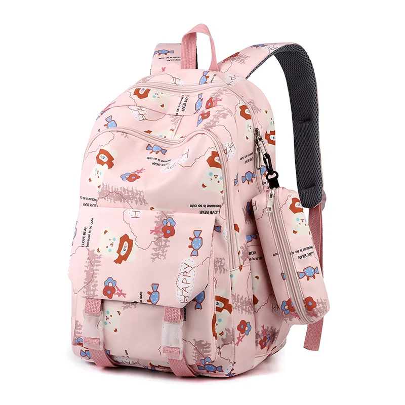 Large Capacity Backpack for Men Korean Version Female High School Fashion Trend Campus Middle Student Pencil Case Schoolbag
