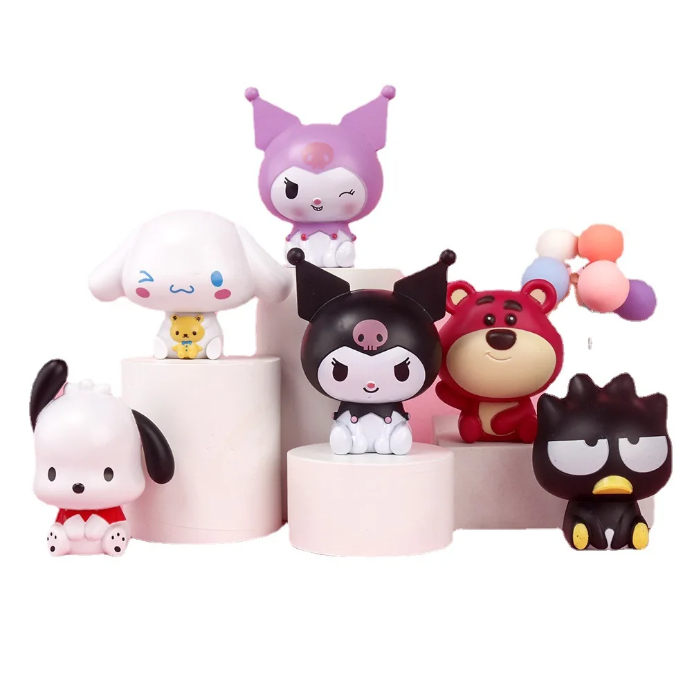 

Cute Cartoon Plastic Sanrio Mymelody Kuromi Cinnamoroll Pachacco Cake Inserts Table Bauble