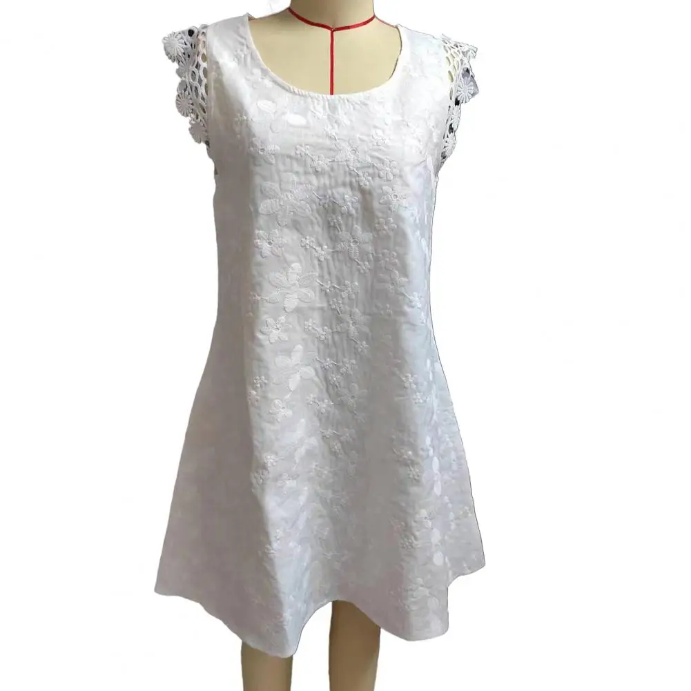 

Lady Dress Flower Print Lady Summer Dress Knee Length Summer Midi Dress