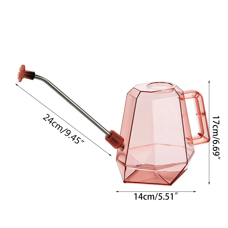 

Rhombus Transparent Flower Pot Sprinkler Large Capacity Gardening Supplies Plants Flowers Watering Tools Watering Can