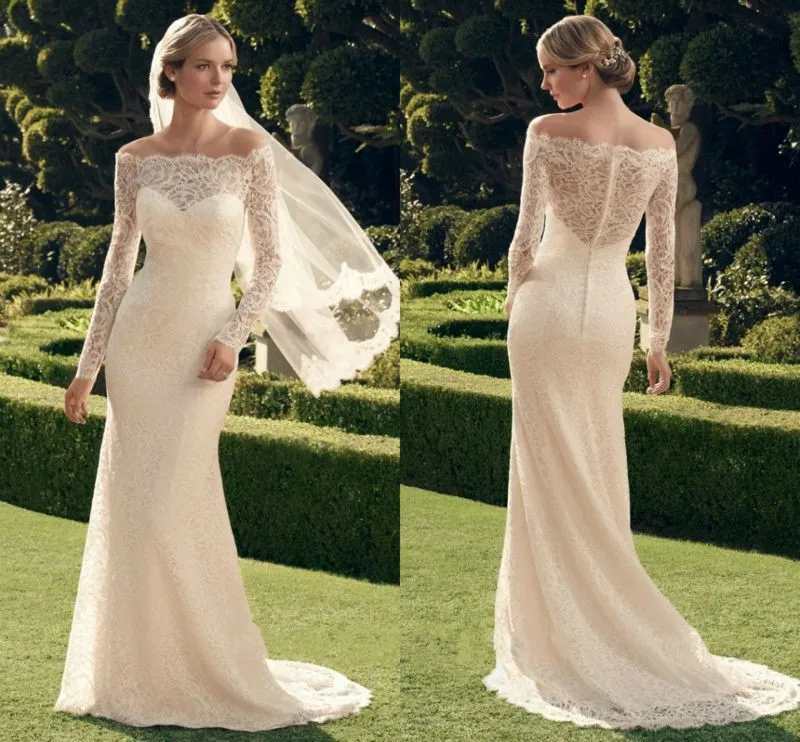 

Женское свадебное платье с длинным рукавом, платье с юбкой годе и шлейфом, платье невесты, 2018