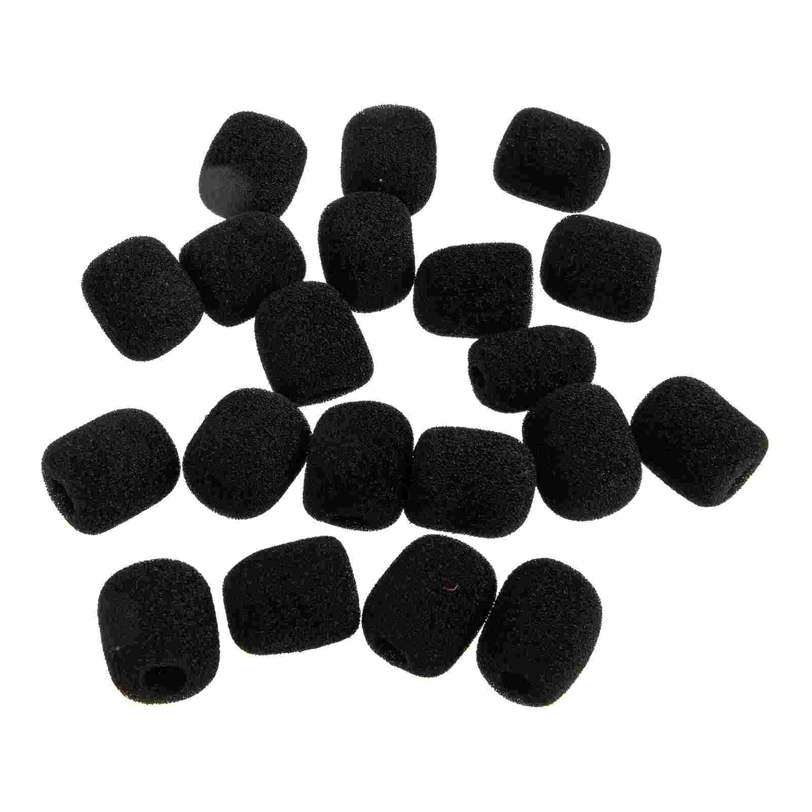 

20pcs Practical Lapel Microphone Covers Supple Sponge Microphone Covers