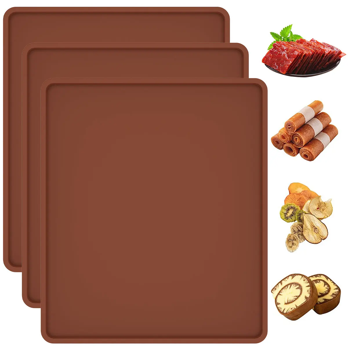 New 3Pcs Silicone Dehydrator Mats Compatible with Cosori CP2