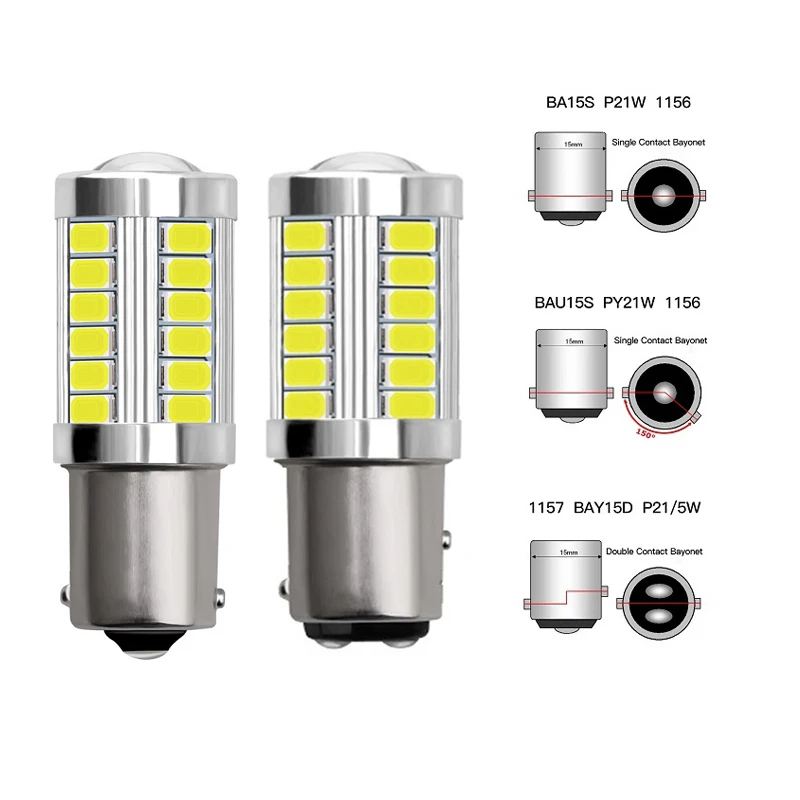 

2 шт. 1156 BA15S P21W 1157 P21/5W BAY15D BAU15S PY21W Светодиодные автомобильные задние лампы, стоп-сигналы, фонари заднего хода, дневные ходовые сигналы