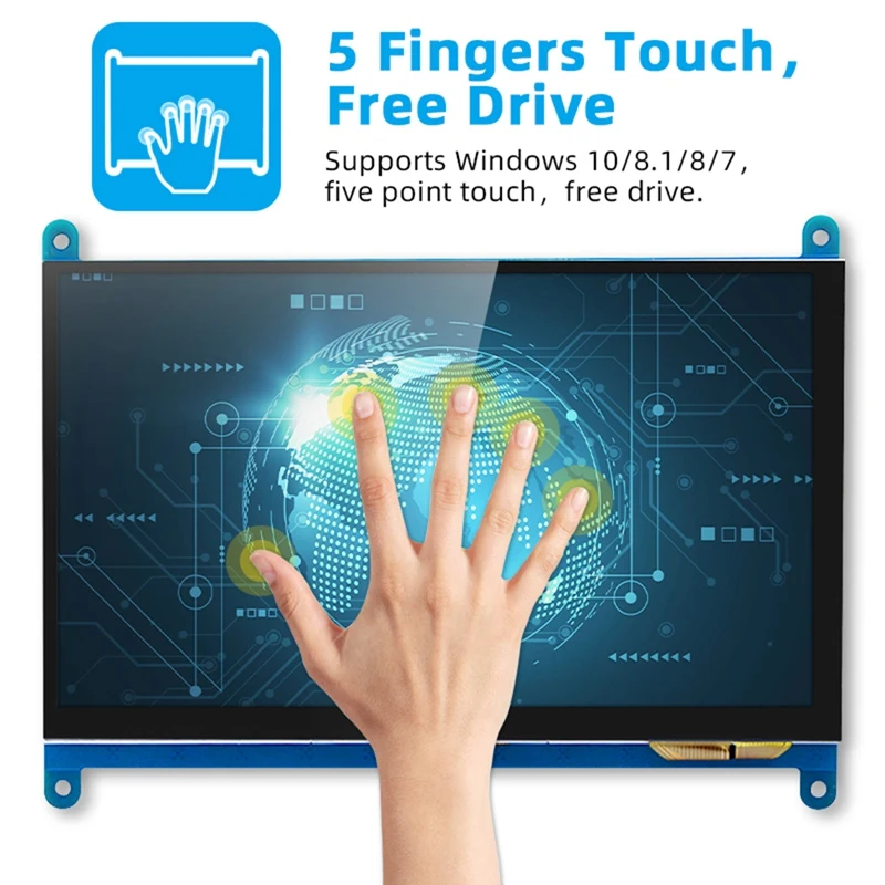 7-дюймовый экран AIDA64 ЖК-дисплей Mini Pc Touch HDMI-совместимый модуль 1024X600 для монитора
