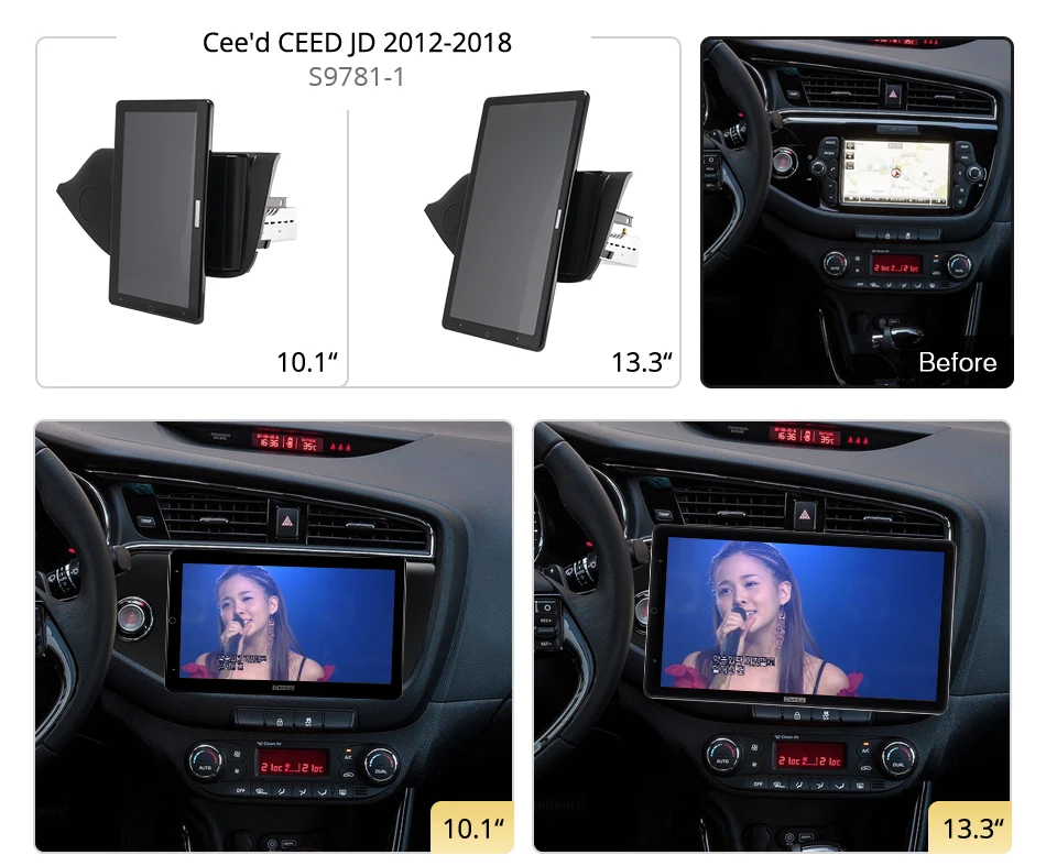 Фото Автомобильная мультимедийная система Ownice Android 14.0 1920*1080 13.3 дюйма для KIA Cee'd CEED JD 2012-2018, автомагнитола, аудио, 4G LTE, 360, 8-ядерный процессор, без DVD №2