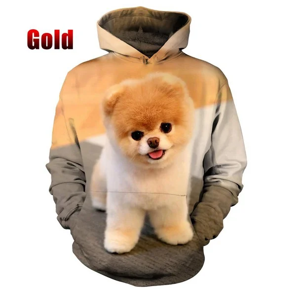 

Funny Pet Dog Hoodies For Men Women 3D Print Kawaii Tops Pomeranian Graphic Hoodie Boy Girl Children Casual Long Sleeve Clothes