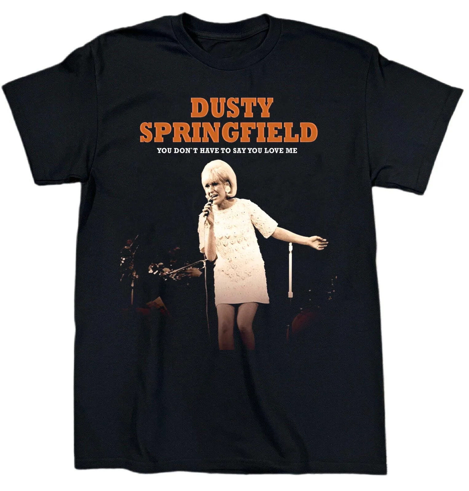 Vtg Dusty Springfield Live In Concert Хлопковая полноразмерная футболка унисекс MM1341