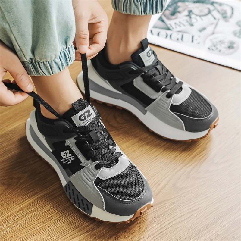 Мужские Повседневные Кроссовки С Дышащей Сеткой Обувь Для Скейтбординга