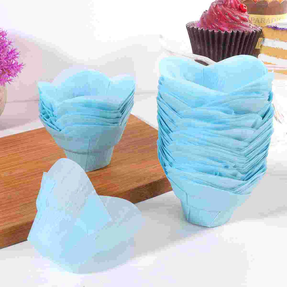 

Cupcake Liners Paper Baking Wrappers Muffin Cups Tulip Cake Cup Wedding Birthday Baby Parchment Wraps Showers Mini Cupcack