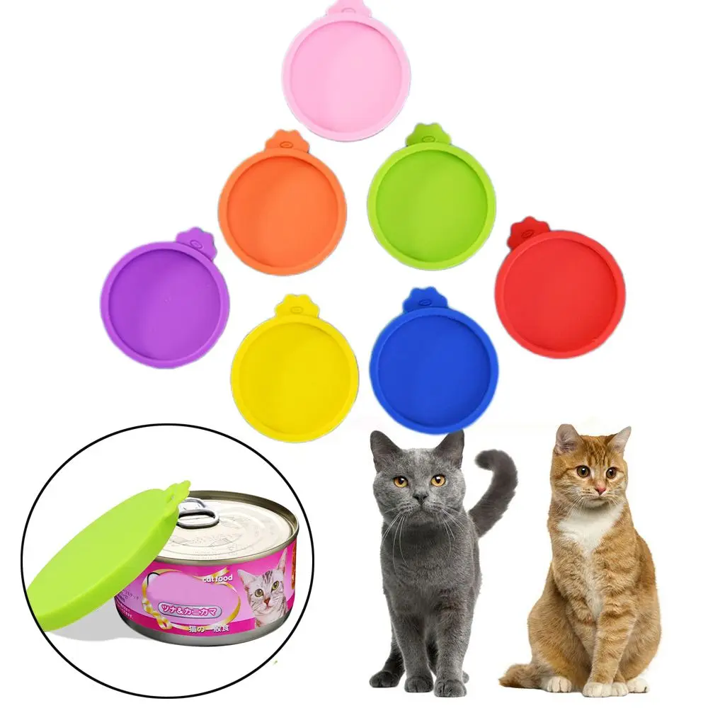 

Pet Food Can Silicone Cover Dogs Cats Storage Tin Cap Lid Seal Food Tin Fresh-keeping Cover Pet Supplies