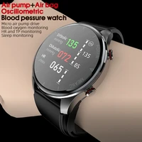 2022 new air pump air bag smart watch men oscillometric blood pressure measurement heart rate spo2 health smartwatch for women