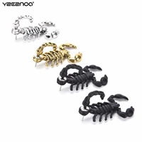 1 pcs brincos jewelry punk gold black silver color bizarre animal scorpion stud earrings for women