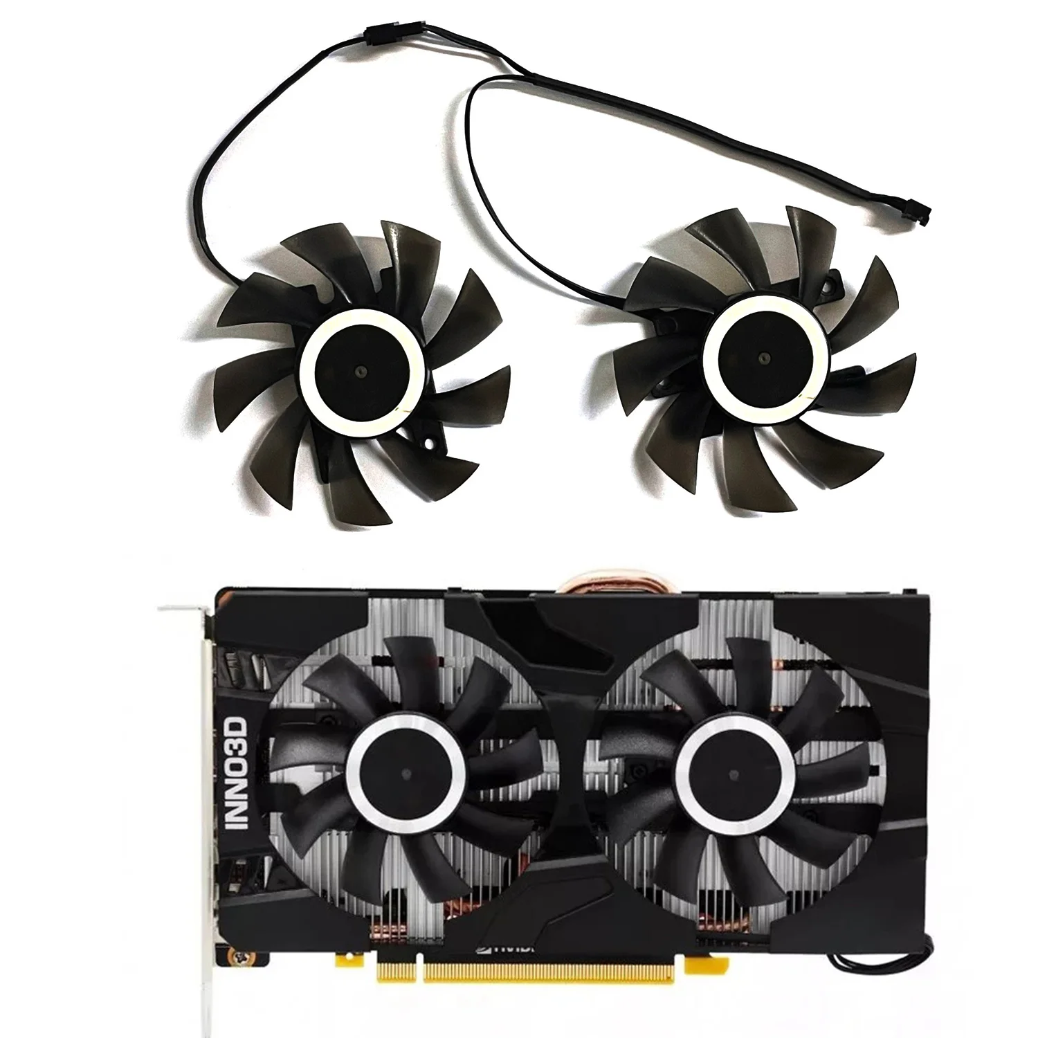 2 шт. CF-12815S 75 мм 4PIN GTX1060TI RTX2060 Twin X2 CPU FAN для Inno3D RTX2060 GTX1660TI Gpu koeller Fan