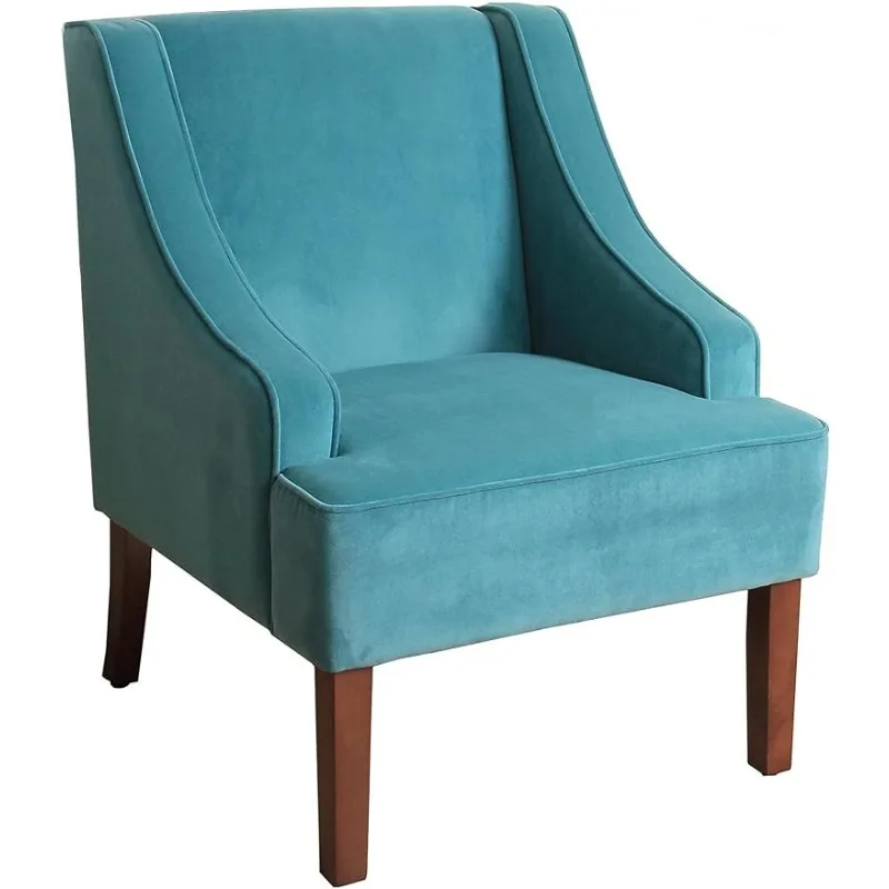 

Swoop Arm Living-Room-Chairs, Velvet Teal