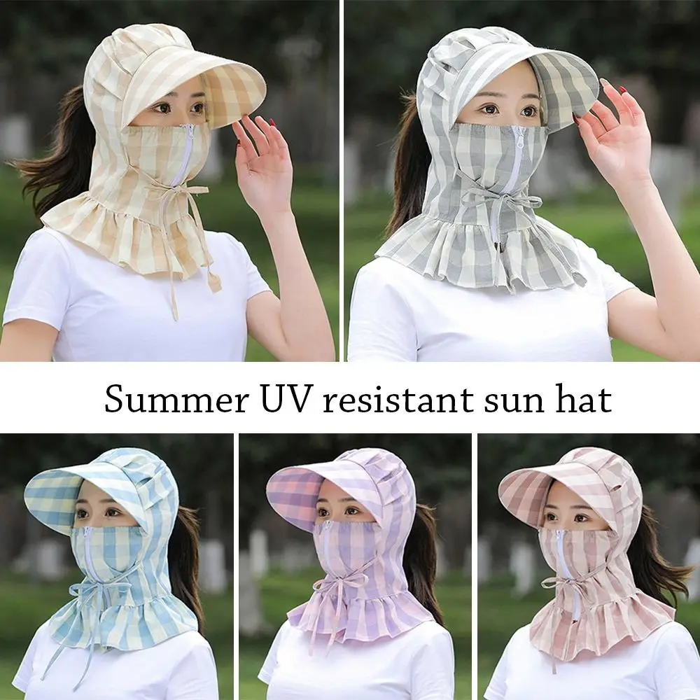 

Summer Neck Face UV Protection Wide Brim Fisherman Cap Sunshade Bucket Hat Work Shade Hat Sun Cap